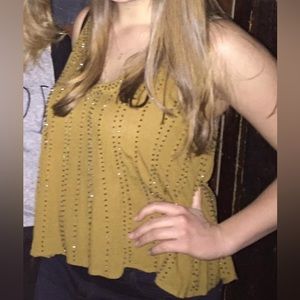 Free People Intimately Embellished Mustard Yellow Tank | Small